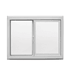 Ventana Vidrio Simple Corredera 121cm x 100cm Blanco  