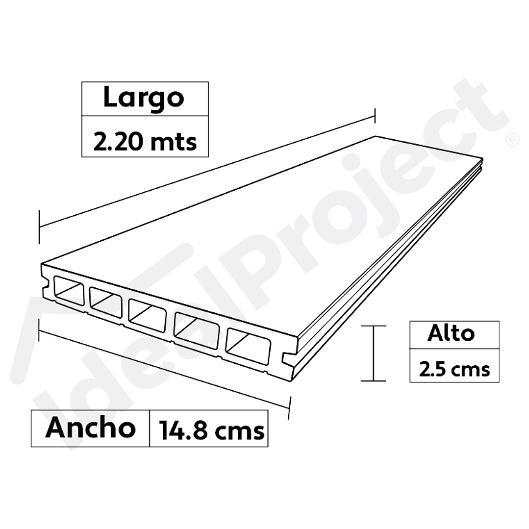 Deck Rustico 148x25x2200mm Chocolate 3