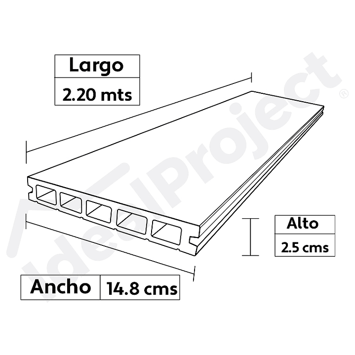 Deck Rustico 148x25x2200mm Chocolate 3