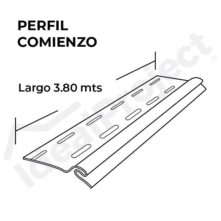 Perfil Comienzo 3,80 metros Blanco 2