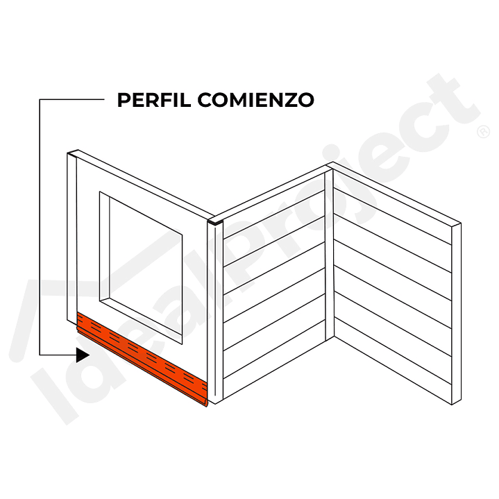 Perfil Comienzo 3,80 metros Blanco 3