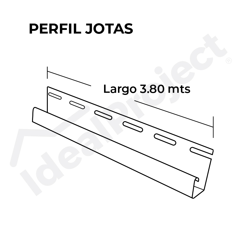 Perfil Jotas 3,80 metros Blanco