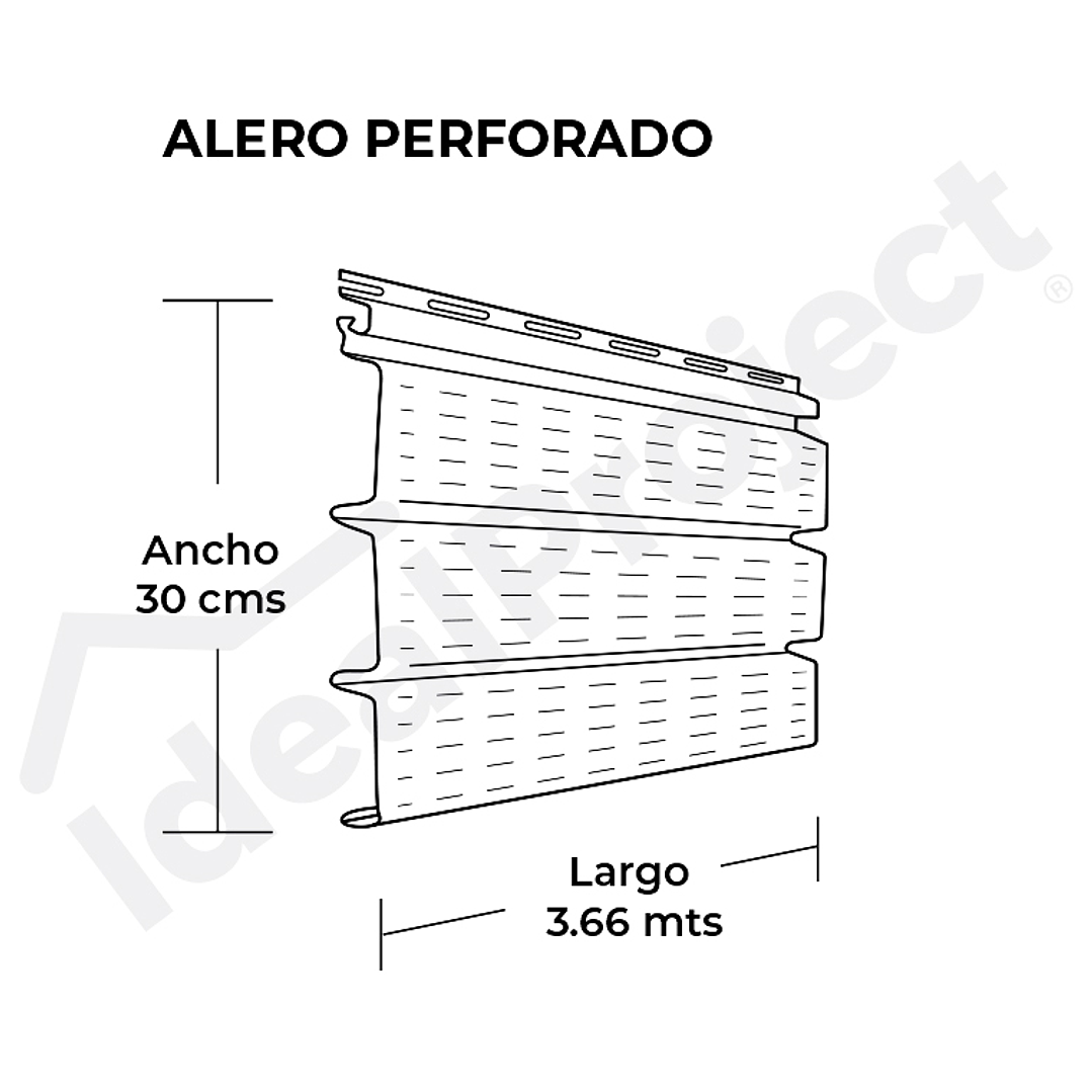 Alero Perforado 3,66 metros Blanco 2