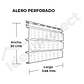 Alero Perforado 3,66 metros Blanco - Miniatura 2