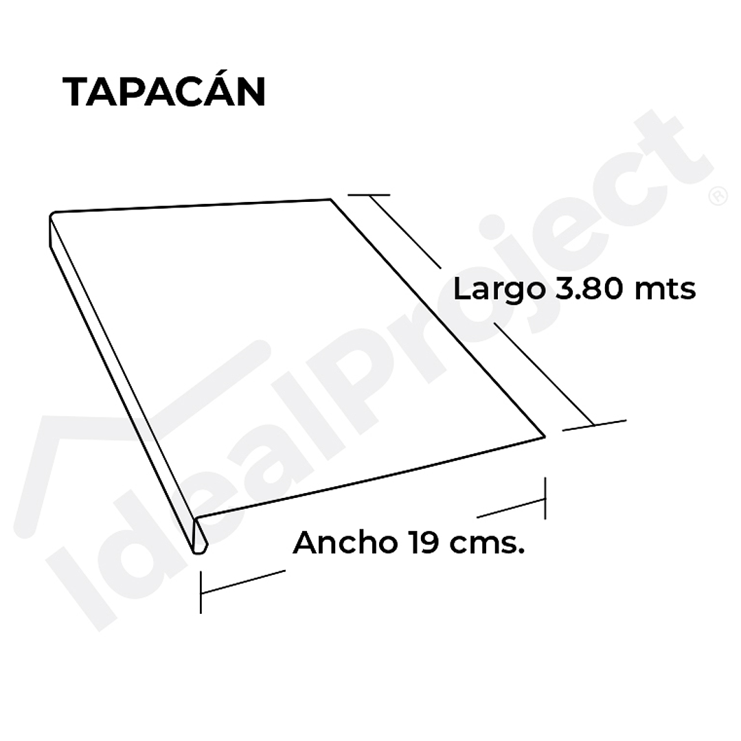 Tapacan 0.19 x 3.80mts. Color Blanco 2