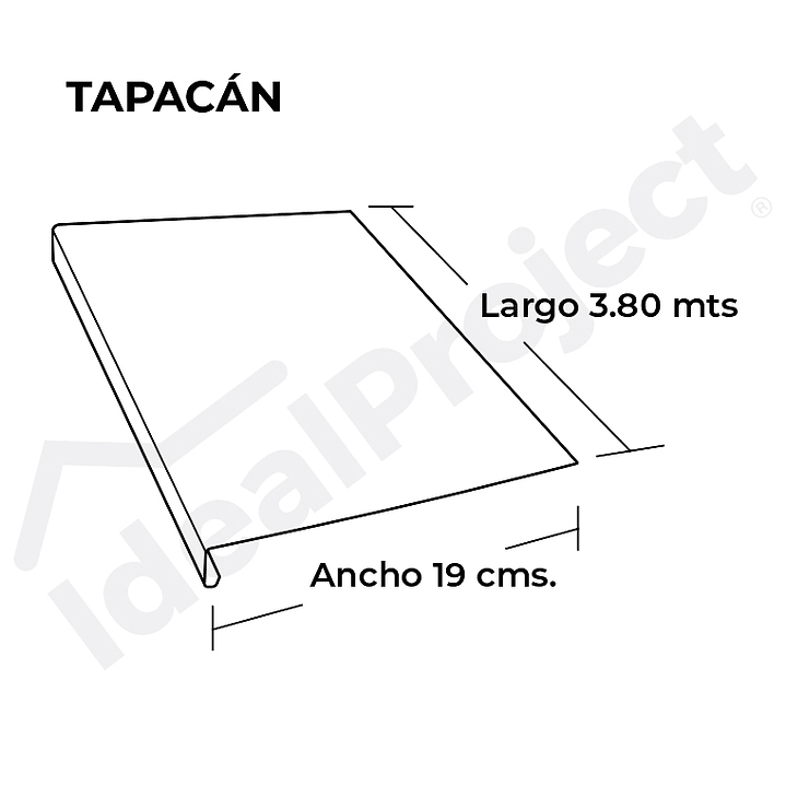 Tapacan 0.19 x 3.80mts. Color Blanco 2