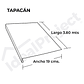 Tapacan 0.19 x 3.80mts. Color Blanco - Miniatura 2
