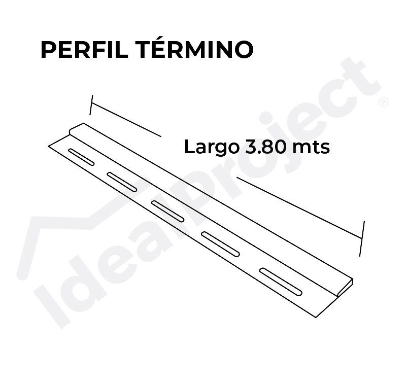 Perfil Termino 3,80 mts. Blanco