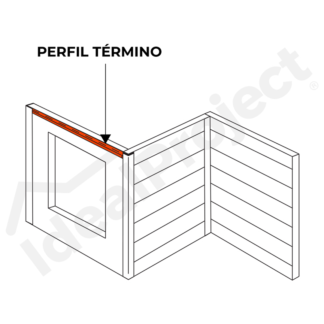 Perfil Termino 3,80 mts. Blanco 3