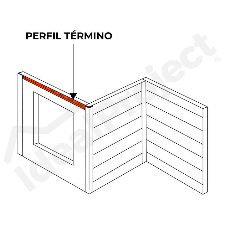 Perfil Termino 3,80 mts. Blanco 3