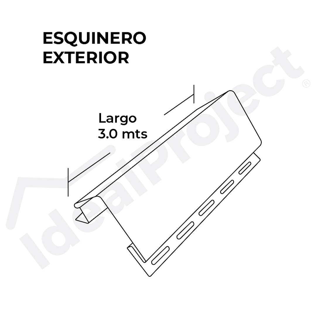 Esquinero exterior 3,0mts Blanco 2