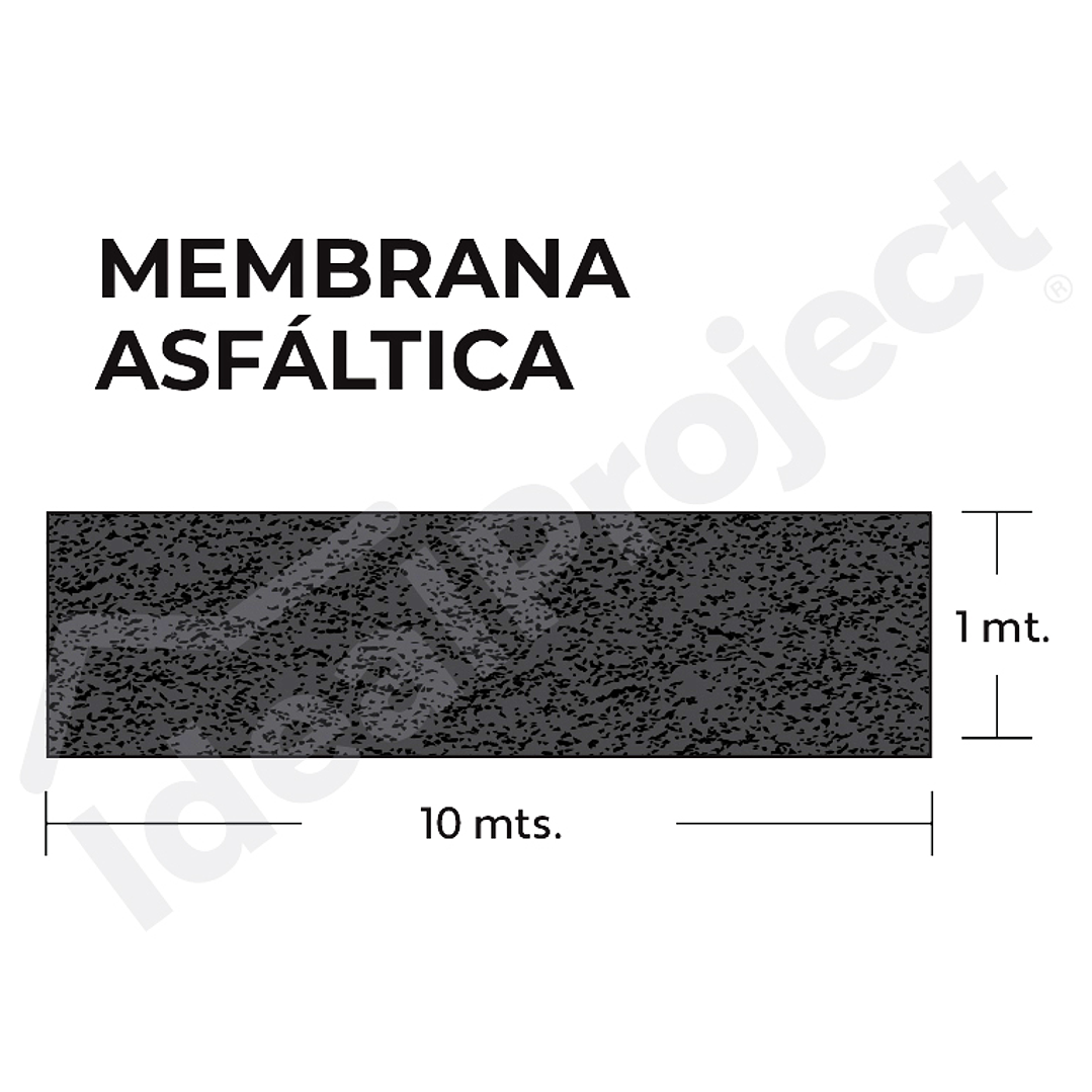 Membrana Asfáltica Gravillada Gris 4.5kg (1 x 10mts) 2