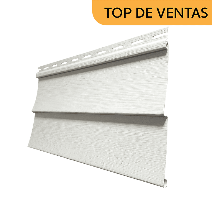Siding PVC Color Blanco 3,80 metros 2