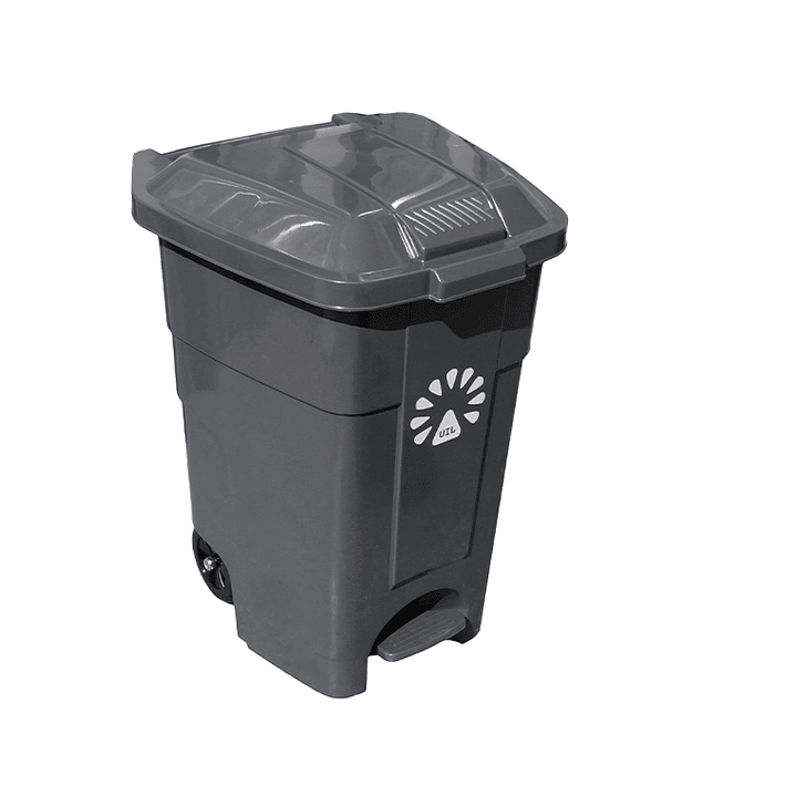 Basurero 50 Litros Color Gris con pedal 1
