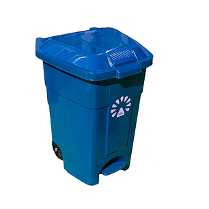 Basurero 50 Litros Color Azul con pedal