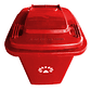 Basurero Frankfurt 50 litros C/Tapa Rojo - Miniatura 2