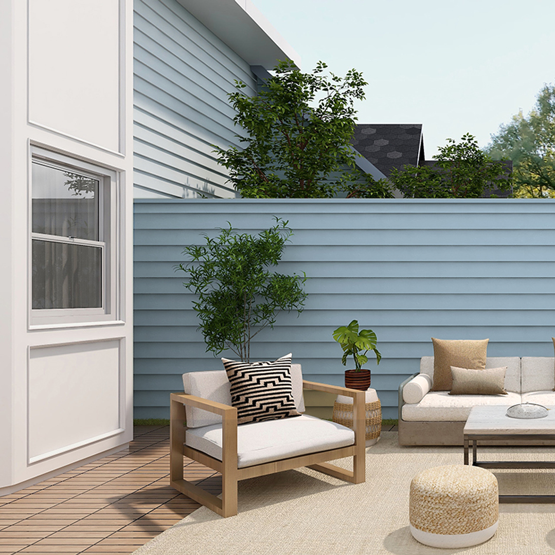 Siding PVC Color Celeste 3,80 metros 2