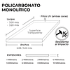 Polic. Monolitico 3.05x2,05x3mm Transparente