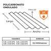 Polic.Ondulado 3,0x0,81x0,5mm Transparente