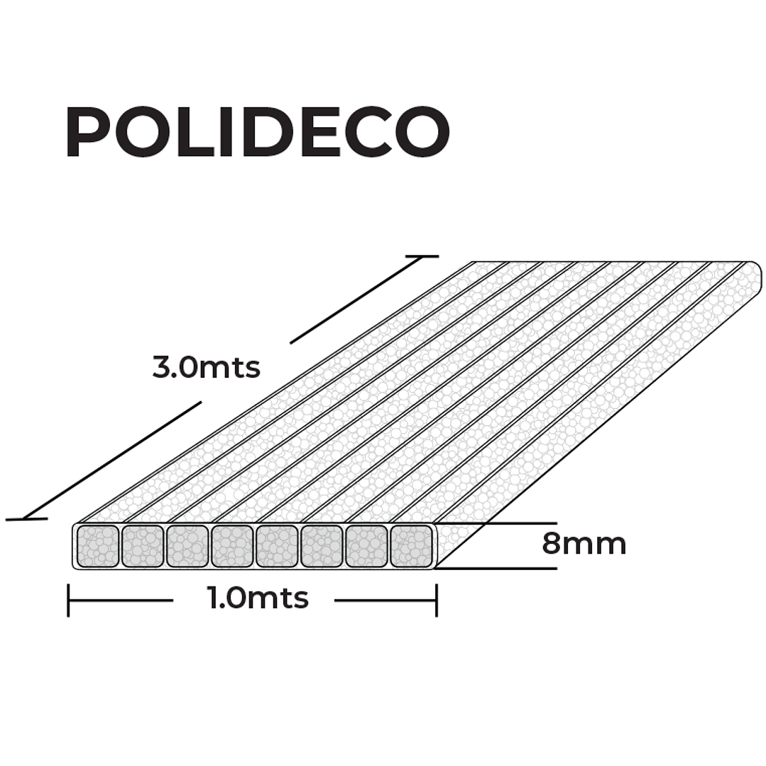 Polideco 1x3 metros x 8 mm  2