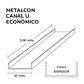 Perfil Canal Tabique  61X0.5MMX3 Metros - Miniatura 3