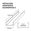 Perfil Montante Tabique 60X0,5MMX2,4 Metros