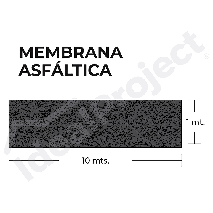 Membrana Asfáltica Gravillada Negra 4.0kg (1 x 10mts) 2