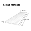 Siding Metálico Grafito 0,35x2,90 Mts.