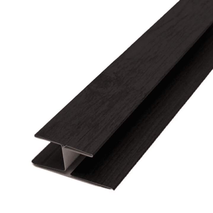 Perfil de Unión H Negro Siding Metálico 2,90 mts 1
