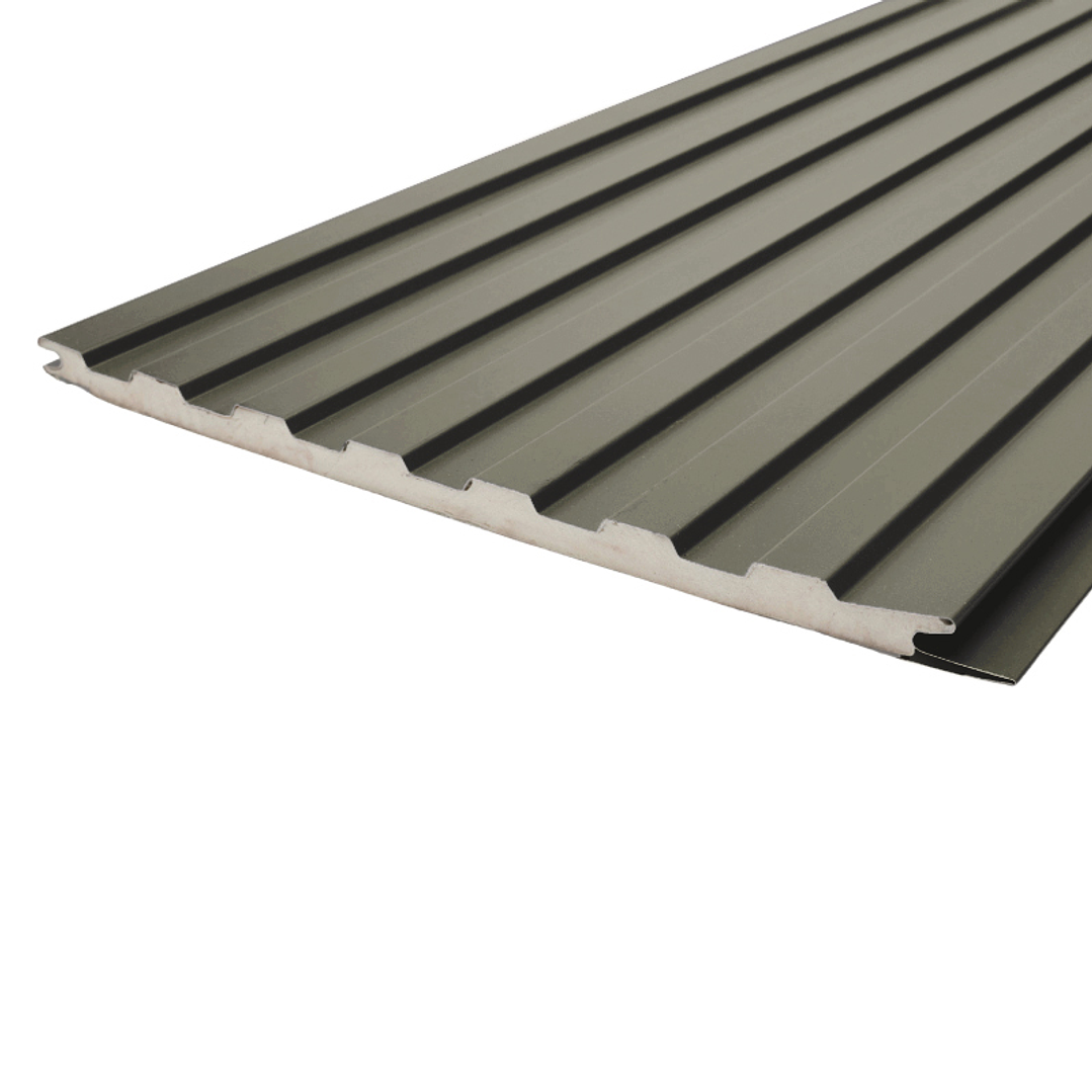 Siding Metálico Grafito 0,38x2,90 Mts. 1