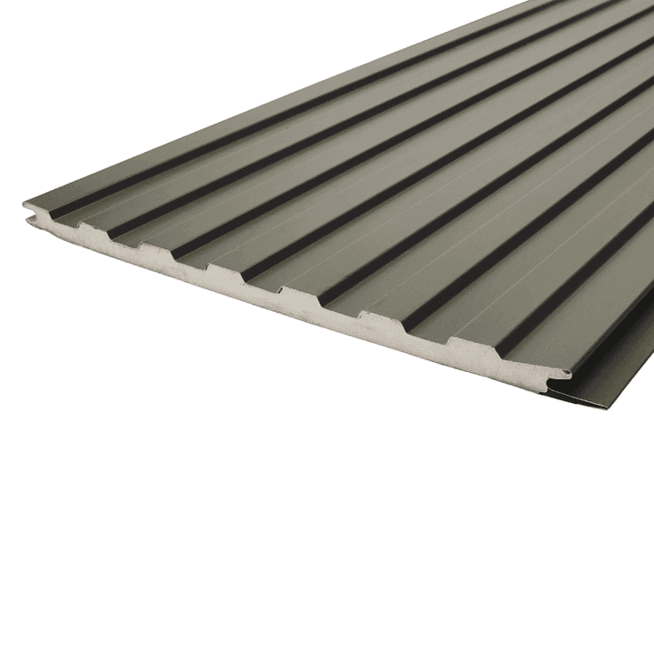 Siding Metálico Grafito 0,38x2,90 Mts. 1