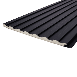 Siding Metálico Negro 0,38x2,90 Mts.