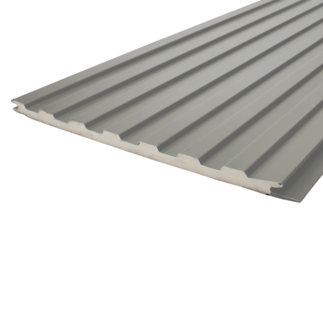 Siding Metálico Color Gris 0,38x2,90 Mts. 1
