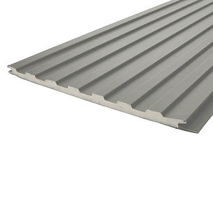 Siding Metálico Color Gris 0,38x2,90 Mts.