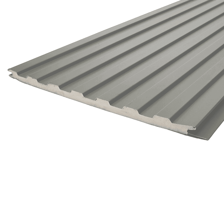 Siding Metálico Color Gris 0,38x2,90 Mts. 1