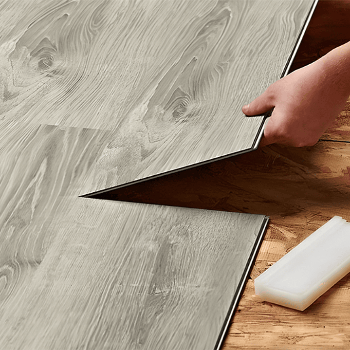 Piso Vinílico SPC Gris Perla  4