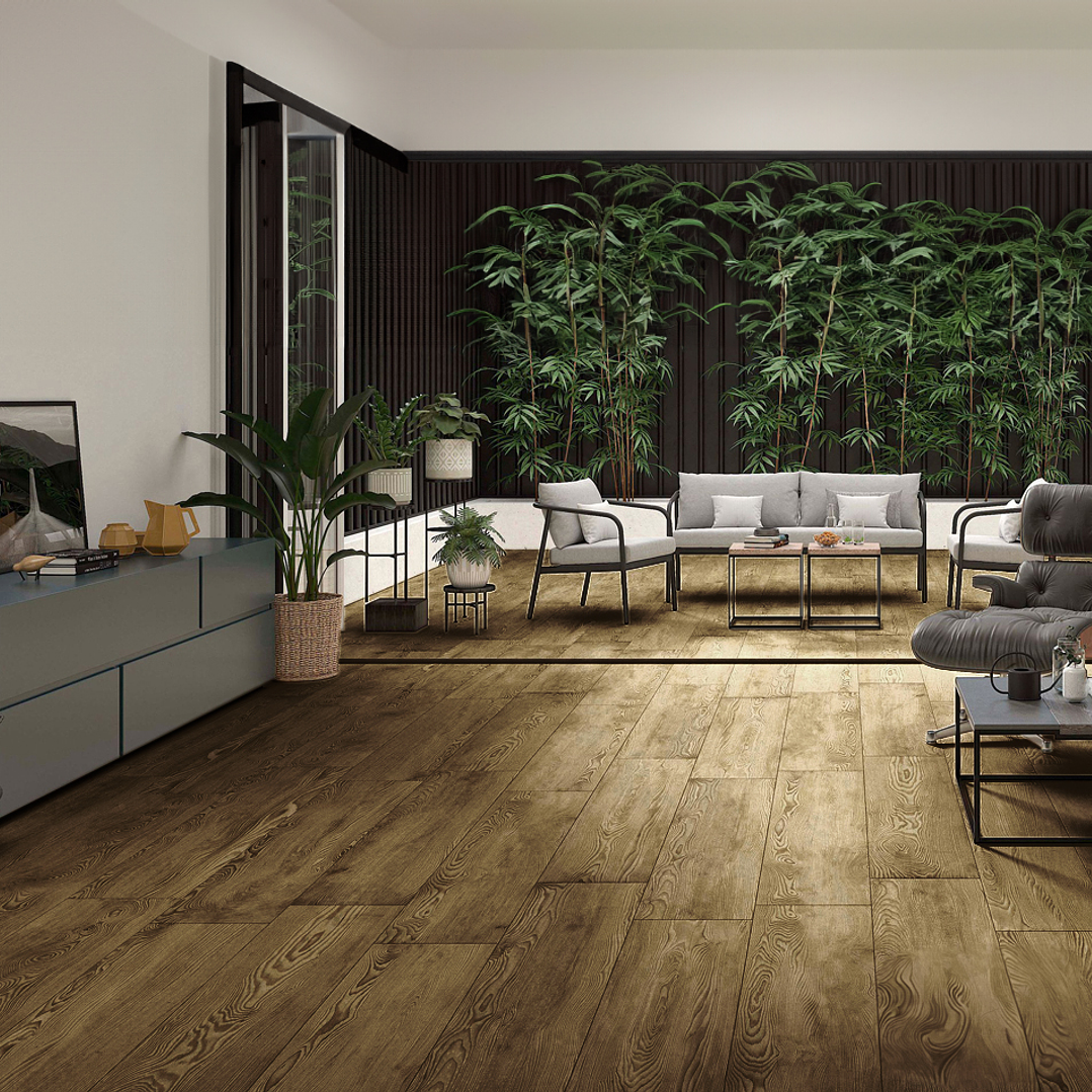 Piso Vinílico Color Café Claro 3