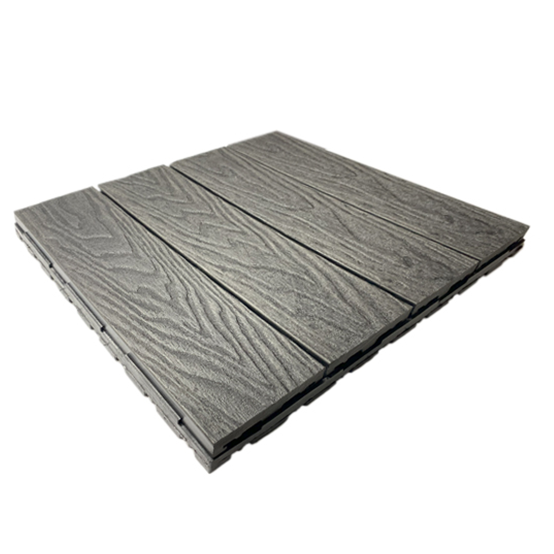 Deck WPC modular 30cmx30cm Gris 1