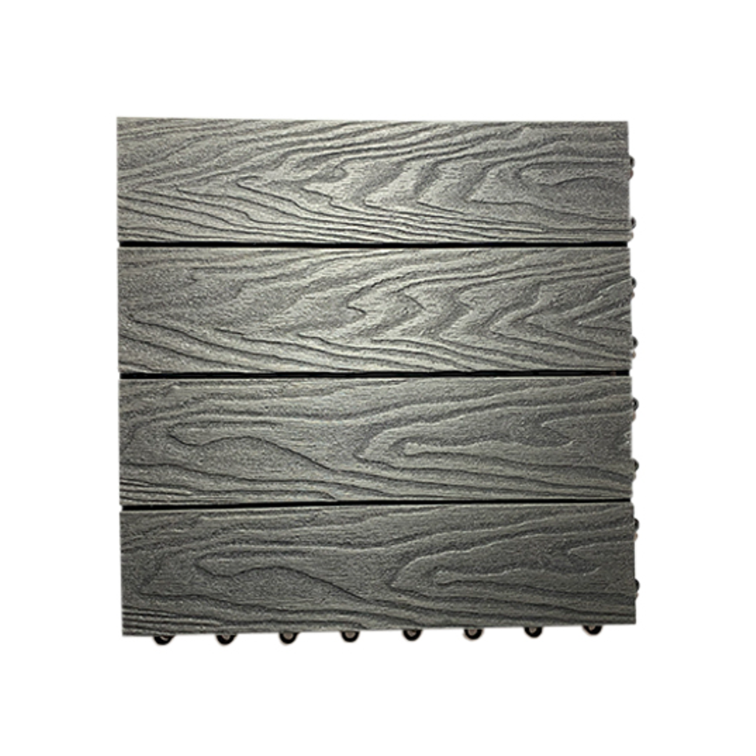 Deck WPC modular 30cmx30cm Gris 2