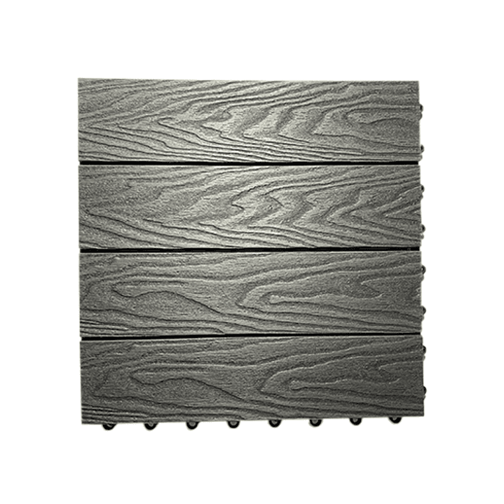 Deck WPC modular 30cmx30cm Gris 2
