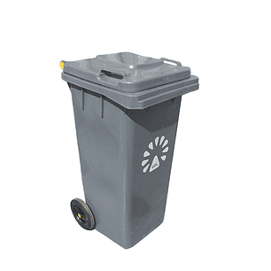 Basurero contenedor 120 Litros Gris