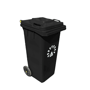 Basurero contenedor 120 Litros Negro