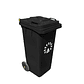 Basurero contenedor 120 Litros Negro - Miniatura 1