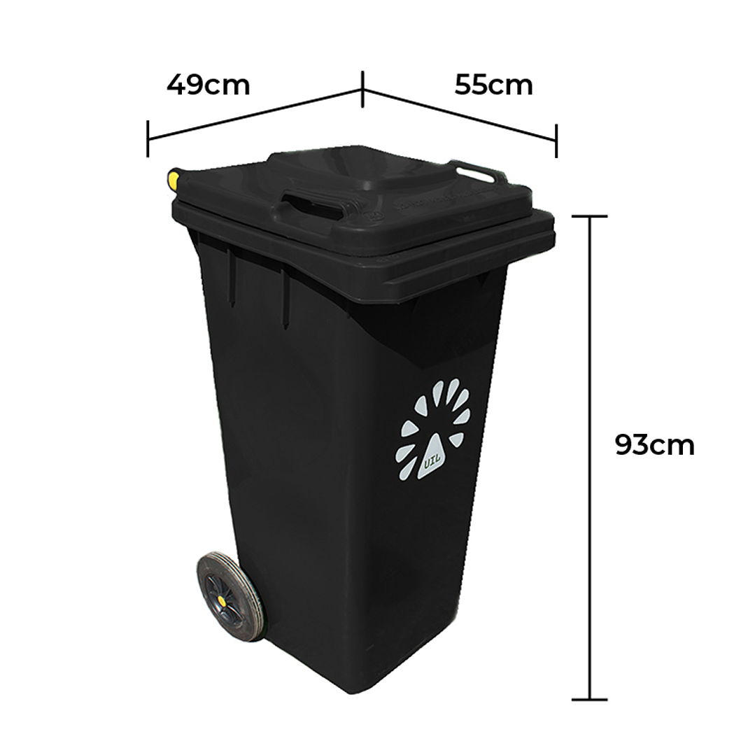Basurero contenedor 120 Litros Negro 2