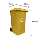 Basurero contenedor 240 Litros Amarillo - Miniatura 2