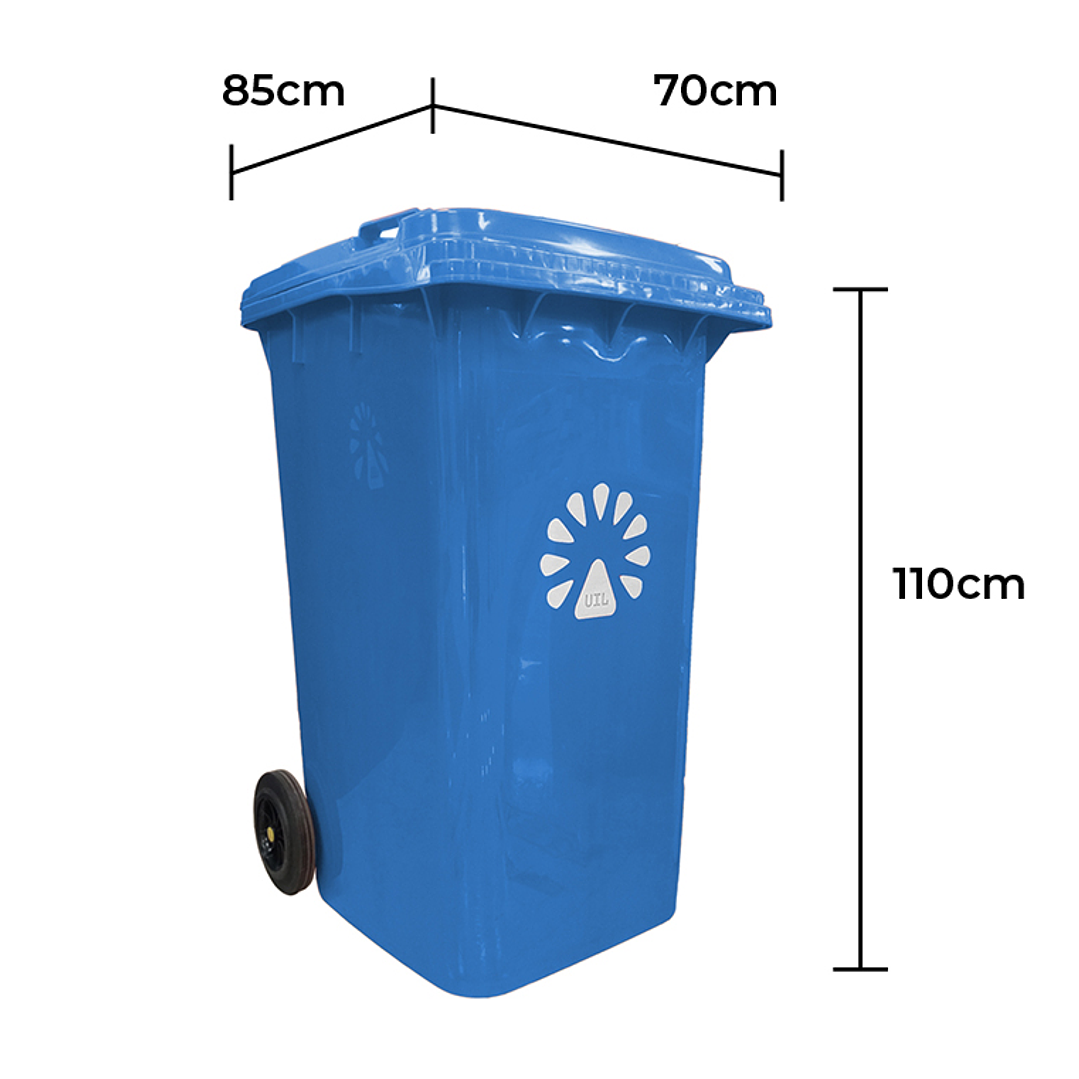 Basurero contenedor 360 Litros Azul 2
