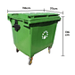 Basurero contenedor 660 Litros Verde - Miniatura 2