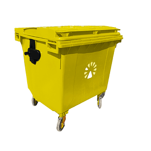 Basurero contenedor 660 Litros Amarillo