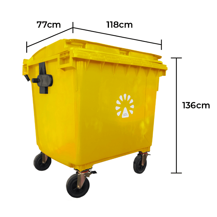 Basurero contenedor 1100 Litros Amarillo 2
