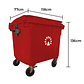 Basurero contenedor 1100 Litros Rojo - Miniatura 2